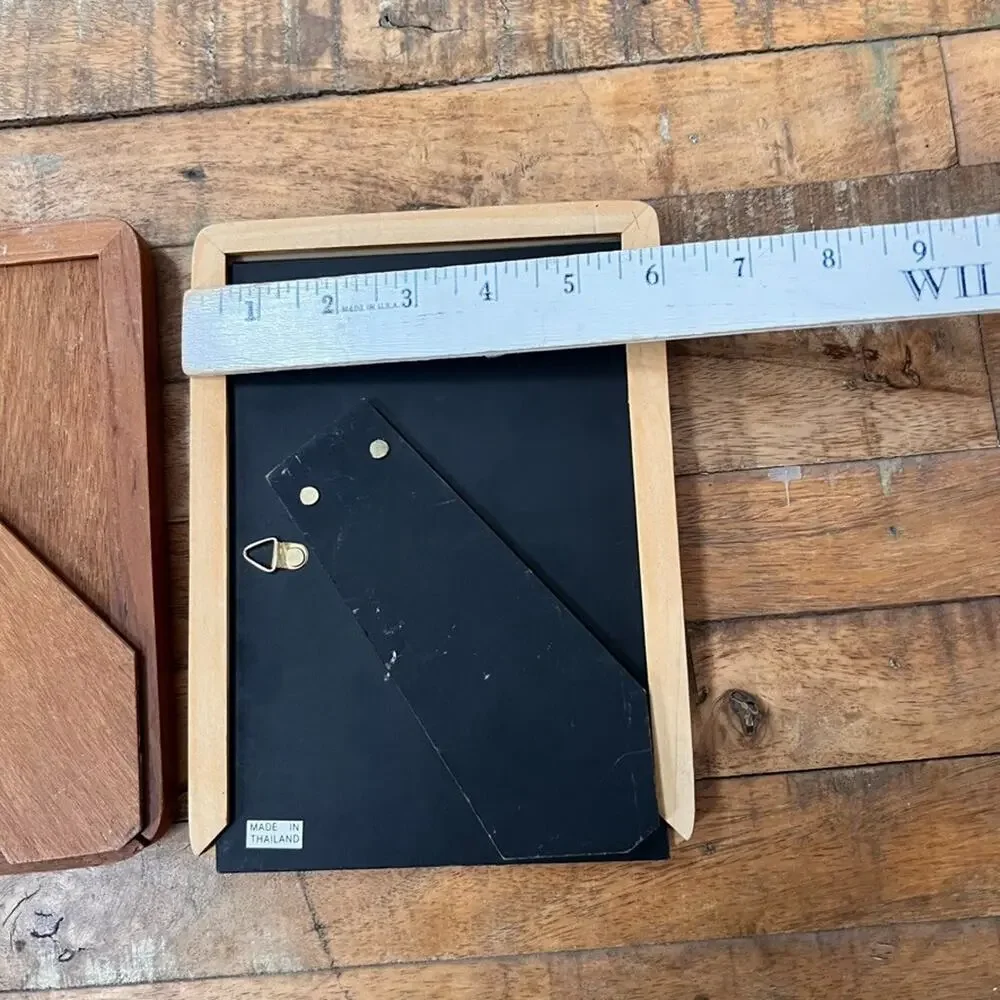 Vintage Teak Wood Photo Frames 6.5 x 4.5 Made In Thailand MCM